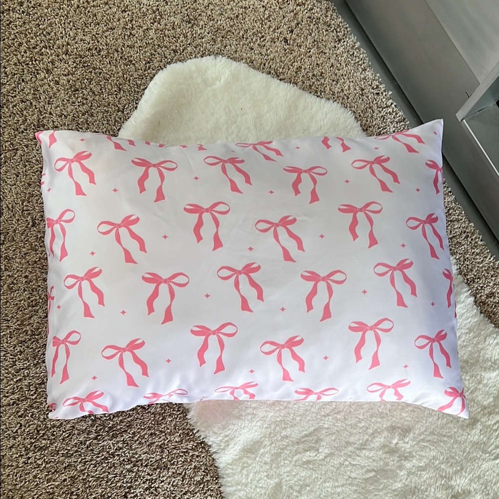 Pink Bow 🎀 Pattern Satin Pillowcase’s